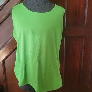 Chicos Green Sleeveless Tank Top Size 3 (xl)